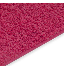 Tapis de salle de bain 2 pcs Tissu Fuchsia