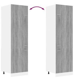 Armoire à réfrigérateur Sonoma gris 60x57x207 cm Bois