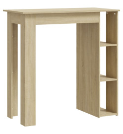 Table de bar avec étagère Chêne sonoma 102x50x103,5cm Aggloméré