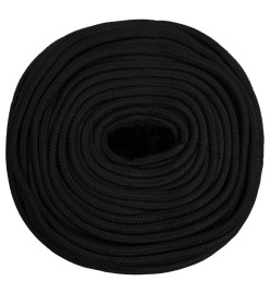 Corde de travail Noir 6 mm 25 m Polyester