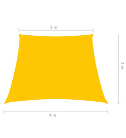 Voile d'ombrage 160 g/m² Jaune 3/4x2 m PEHD