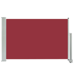 Auvent latéral rétractable de patio 60x300 cm Rouge