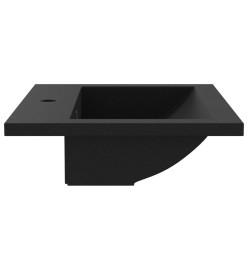 Lavabo en granit 600 x 450 x 120 mm Noir