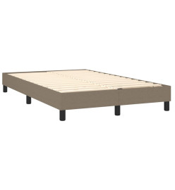 Lit à sommier tapissier avec matelas Taupe 120x200 cm Tissu