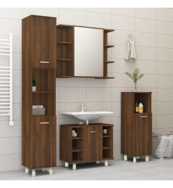 Armoire de bain Chêne marron 30x30x95 cm Bois d'ingénierie