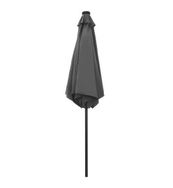 Parasol avec LED et mât en aluminium 270 cm Anthracite