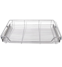 Panier en treillis métallique 2 pcs 800 mm Argenté