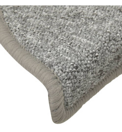 Tapis de marches d'escalier 15 pcs Gris clair 56x17x3 cm