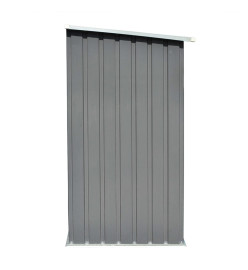 Abri de stockage de bois Acier galvanisé 163x83x154 cm Gris