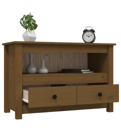 Meuble TV Marron miel 79x35x52 cm Bois de pin massif