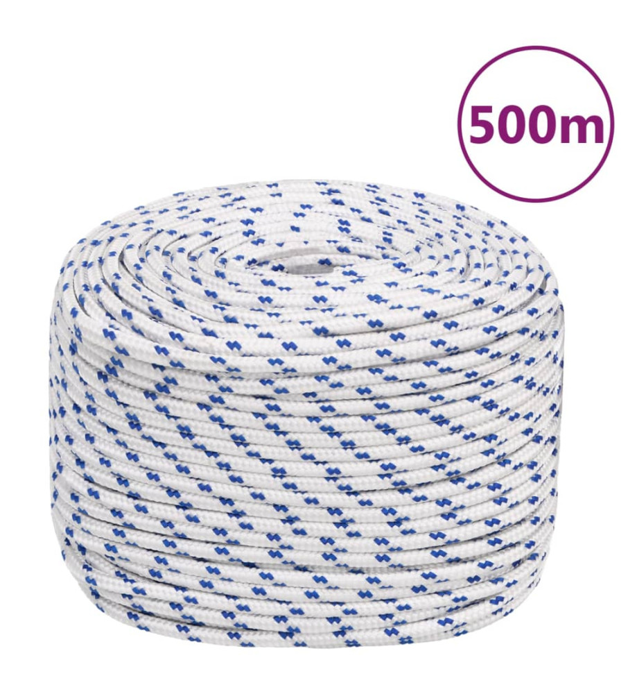 Corde de bateau Blanc 10 mm 500 m Polypropylène