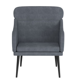 Fauteuil Gris foncé 63x76x80 cm Velours