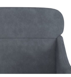 Fauteuil Gris foncé 63x76x80 cm Velours