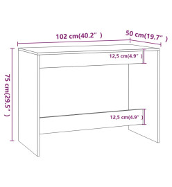 Ensemble de salle à manger 3 pcs Gris béton Aggloméré