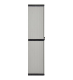 Armoire de rangement de jardin 3 étagères Gris/noir 68x40x168cm