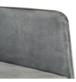 Chaise à bascule avec repose-pied Gris vintage Toile