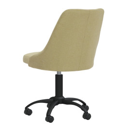 Chaise pivotante de bureau Vert Tissu