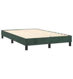 Sommier tapissier matelas et LED Vert foncé 120x200 cm Velours
