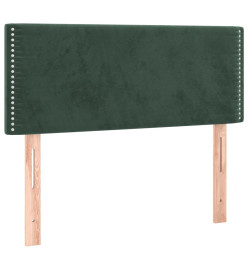 Sommier tapissier matelas et LED Vert foncé 120x200 cm Velours