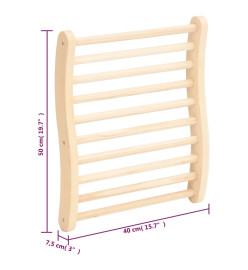 Dossier de sauna en forme de S Bois massif de pin