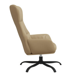 Chaise de relaxation avec tabouret Cappuccino Similicuir