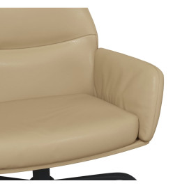 Chaise de relaxation avec tabouret Cappuccino Similicuir