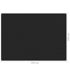 Tapis de tente 250x350 cm Noir