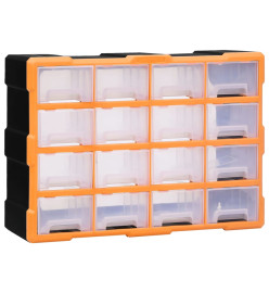 Organisateur multi-tiroirs avec 16 tiroirs centraux 52x16x37 cm