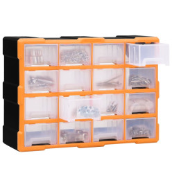 Organisateur multi-tiroirs avec 16 tiroirs centraux 52x16x37 cm