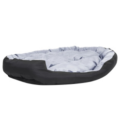 Coussin réversible lavable pour chien Gris et noir 150x120x25cm