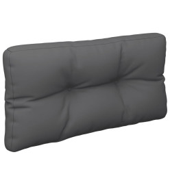 Coussin de palette anthracite 70x40x12 cm tissu