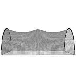 Filet pour cage de frappe de baseball Noir 500x400x250 cm