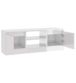 Meuble TV avec porte Blanc brillant 102x30x36 cm