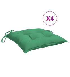 Coussins de chaise 4 pcs vert 50x50x7 cm tissu oxford