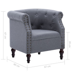 Fauteuil Gris clair Tissu