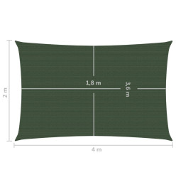 Voile d'ombrage 160 g/m² Vert foncé 2x4 m PEHD