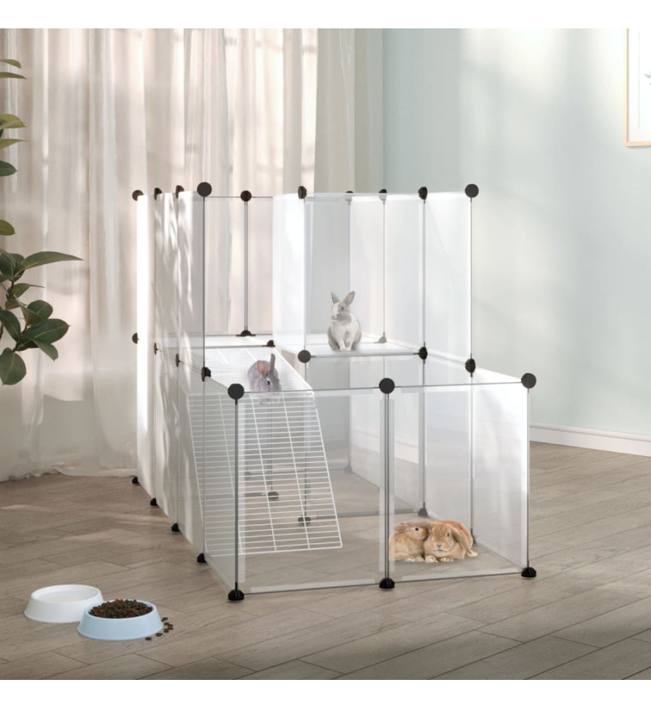 Cage pour petits animaux Transparent 142x74x93 cm PP et Acier