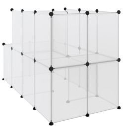 Cage pour petits animaux Transparent 142x74x93 cm PP et Acier