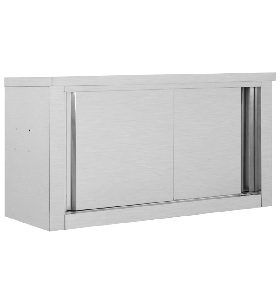 Armoire de cuisine avec portes coulissantes 90x40x50 cm Inox