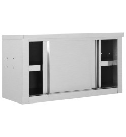 Armoire de cuisine avec portes coulissantes 90x40x50 cm Inox