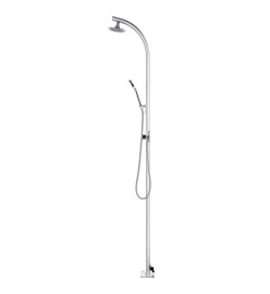 Douche de jardin avec base marron 220 cm Aluminium