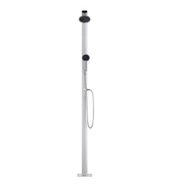 Douche de jardin avec base marron 220 cm Aluminium