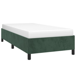 Cadre de lit Vert foncé 90x190 cm Velours