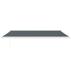 Auvent rétractable anthracite 4,5x3 m tissu et aluminium