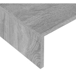 Support de moniteur Sonoma gris 110x23,5x9 cm Bois d'ingénierie