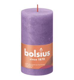 Bolsius Bougies pilier rustiques Shine 4 pcs 130x68 mm Violet vibrant