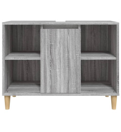 Meuble d'évier sonoma gris 80x33x60 cm bois d'ingénierie