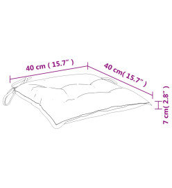 Coussins de chaise 2 pcs beige 40x40x7 cm tissu oxford