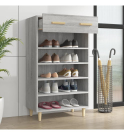 Armoire à chaussures Sonoma gris 60x35x105 cm Bois d'ingénierie