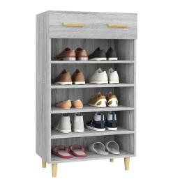 Armoire à chaussures Sonoma gris 60x35x105 cm Bois d'ingénierie